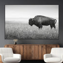 Bison in Prairie Wall Art Canvas Print – Framed Rustic by MyGreatCanvas | Canvas Wall Art Prints | Photo Prints & Wall Decor