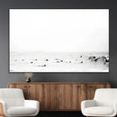 Monochrome Swimming Wall Art Canvas Print – Framed Ocean by MyGreatCanvas | Canvas Wall Art Prints | Photo Prints & Wall Decor