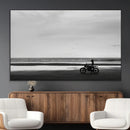 Motorcycle Beach Wall Art Canvas Print – Framed Vintage by MyGreatCanvas | Canvas Wall Art Prints | Photo Prints & Wall Decor