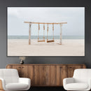 Beach Swing Wall Art Canvas Print – Framed Quiet Beach Art by MyGreatCanvas | Canvas Wall Art Prints | Photo Prints & Wall Decor