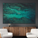 Ocean Surf Wall Art Canvas Print – Framed Vibrant Blue by MyGreatCanvas | Canvas Wall Art Prints | Photo Prints & Wall Decor