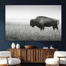 Bison in Prairie Wall Art Canvas Print – Framed Rustic by MyGreatCanvas | Canvas Wall Art Prints | Photo Prints & Wall Decor