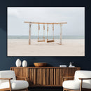 Beach Swing Wall Art Canvas Print – Framed Quiet Beach Art by MyGreatCanvas | Canvas Wall Art Prints | Photo Prints & Wall Decor