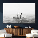 Black White Ocean Wall Art Canvas Print – Framed Monochrome by MyGreatCanvas | Canvas Wall Art Prints | Photo Prints & Wall Decor