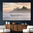 Sunset Surfing Wall Art Canvas Print – Framed Misty by MyGreatCanvas | Canvas Wall Art Prints | Photo Prints & Wall Decor