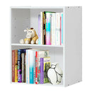 2-Layer Multifunctional Furniture Display Cabinet with Large Capacity Storage Space-White by LJGDeals