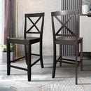 24 Inch 2 Pack Rubber Wood Frame Kitchen Chairs by LJGDeals