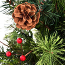 LED Christmas Tree with Red Berries Pine Cones by LJGDeals