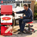 Adjustable Rolling Mechanic Stool with Tool Trays
