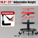 Adjustable Rolling Mechanic Stool with Tool Trays