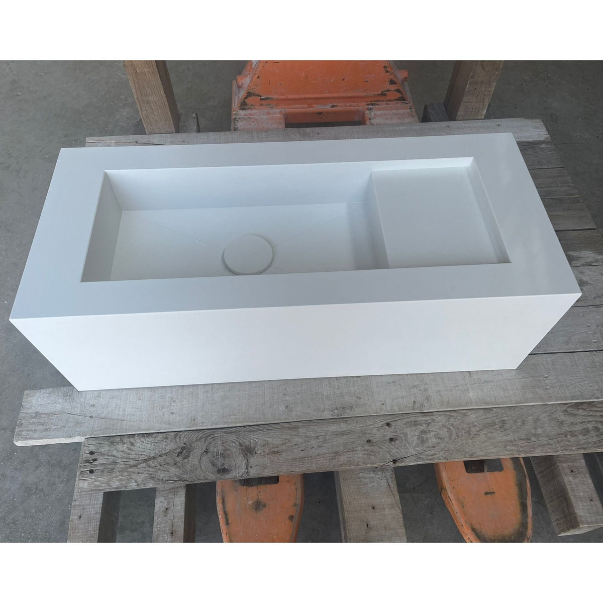 White Quartz Handcrafted Kitchen and Bathroom Sink - Engineered Stone Durability, photo 6 of 12