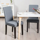 Set of 2 Fabric Upholstered Dining Chairs with Nailhead by LJGDeals