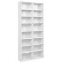 16 Compartment CD Storage Unit with Adjustable Shelves 54"