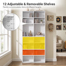 16 Compartment CD Storage Unit with Adjustable Shelves 54"