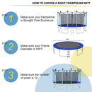 15/16 Feet Trampoline Replacement Safety Net with Adjustable Straps by LJGDeals