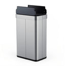 16 Gallon Trash Can with Wing Lids for Bedroom Bathroom Kitchen-Silver by LJGDeals