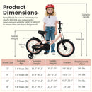 Kids Bike 12-18 Inch with Training Wheels - Pink
