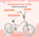 Kids Bike 12-18 Inch with Training Wheels - Pink Stars & Moon by DirectDeals