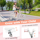 Kids Bike 12-18 Inch with Training Wheels - Pink Stars & Moon