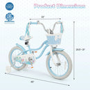 Kids Bike 12-20 Inch with Training Wheels & Basket by DirectDeals