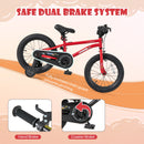 16-Inch Kids Bike Ages 4-7 with Handbrake and Coaster Brake and Bell Ring-16 inches