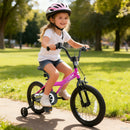 Kids Bike 14-Inch with Removable Training Wheels Pink