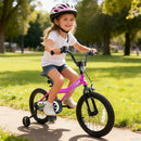 Kids Bike 14-Inch with Removable Training Wheels Pink by LJGDeals