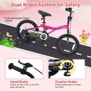 Kids Bike 14-Inch with Removable Training Wheels Pink