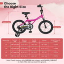 Kids Bike 14-Inch with Removable Training Wheels Pink