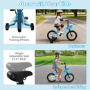 12/14/16 Inch Kids Bike with Training Wheels and Basket Navy Color