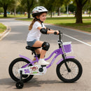 Kids Bike with Training Wheels 12-18 Inch - Purple