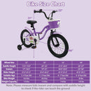 Kids Bike with Training Wheels 12-18 Inch - Purple by DirectDeals