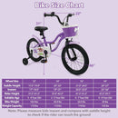 Kids Bike with Training Wheels 12-18 Inch - Purple by LJGDeals