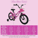 Kids Bike with Training Wheels 12-18 Inch - Magic Rose by LJGDeals