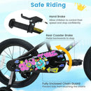18-Inch Kids Bike with Training Wheels for Ages 4-8 by DirectDeals