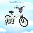 Kids Bike with Training Wheels 12-18 Inch White by LJGDeals