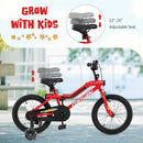 18 Inch Kids Bike with LED Lights Adjustable Carbon Steel Bicycle for 4-8 Years Old-18 inches by LJGDeals