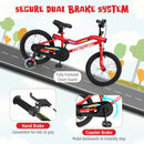 18 Inch Kids Bike with LED Lights Adjustable Carbon Steel Bicycle for 4-8 Years Old-18 inches