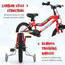 18 Inch Kids Bike with LED Lights Adjustable Carbon Steel Bicycle for 4-8 Years Old-18 inches by LJGDeals