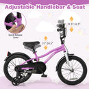 Kids Bike 16-Inch Children Training Bicycle with 2 Brake for 4-7 Years Old