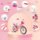 16 Inch Kids Bike with Training Wheels and Storage Basket-16 inches