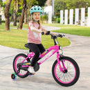 18 Inch LED Lighted Kids Bike with Training Wheels and Headlight for Ages 4-8 Years-18 inches by LJGDeals
