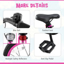 18 Inch LED Lighted Kids Bike with Training Wheels and Headlight for Ages 4-8 Years-18 inches