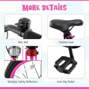 18 Inch LED Lighted Kids Bike with Training Wheels and Headlight for Ages 4-8 Years-18 inches by LJGDeals