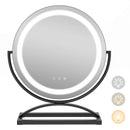 16 Inch Round Makeup Vanity Mirror with 3 Color Dimmable LED Lighting by LJGDeals