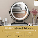16 Inch Round Makeup Vanity Mirror with 3 Color Dimmable LED Lighting by LJGDeals