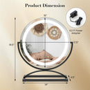 16 Inch Round Makeup Vanity Mirror with 3 Color Dimmable LED Lighting by LJGDeals