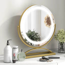 16 Inch Round Makeup Vanity Mirror with 3 Color Dimmable LED Lighting by LJGDeals