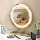 16 Inch Round Makeup Vanity Mirror with 3 Color Dimmable LED Lighting