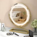 16 Inch Round Makeup Vanity Mirror with 3 Color Dimmable LED Lighting by LJGDeals